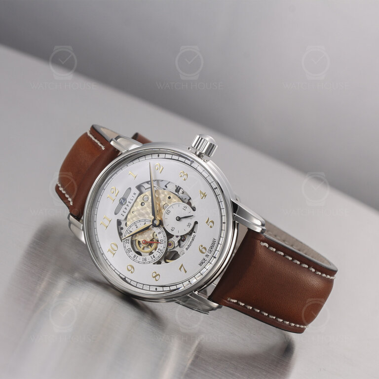 Zeppelin Automatikuhr New Captains Line 8658-1 Skeleton