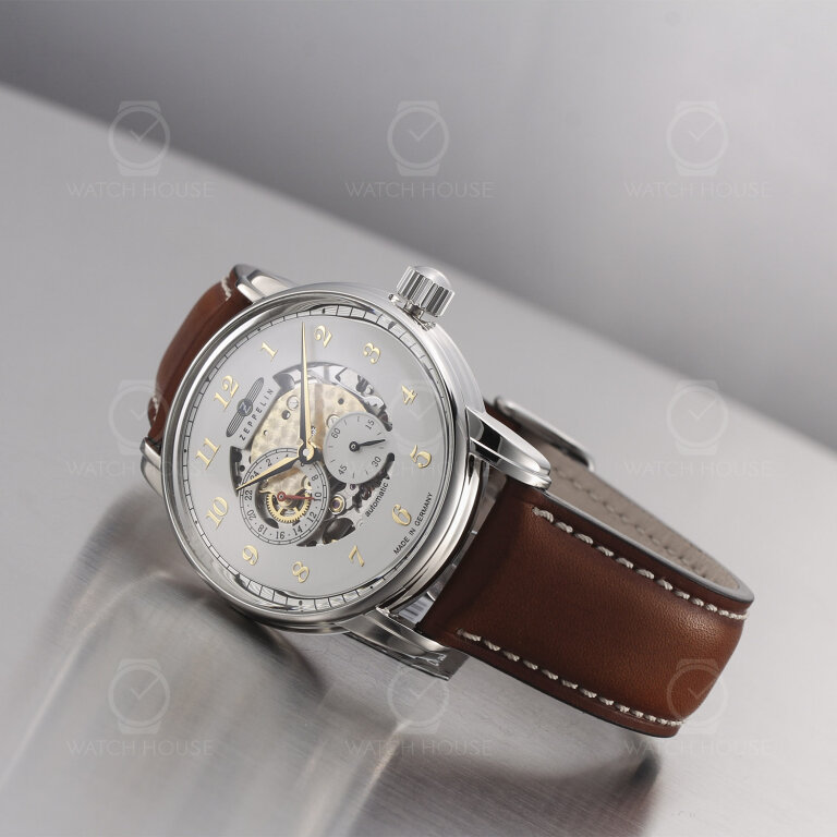 Zeppelin Automatikuhr New Captains Line 8658-1 Skeleton