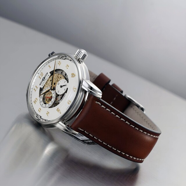 Zeppelin Automatikuhr New Captains Line 8658-1 Skeleton