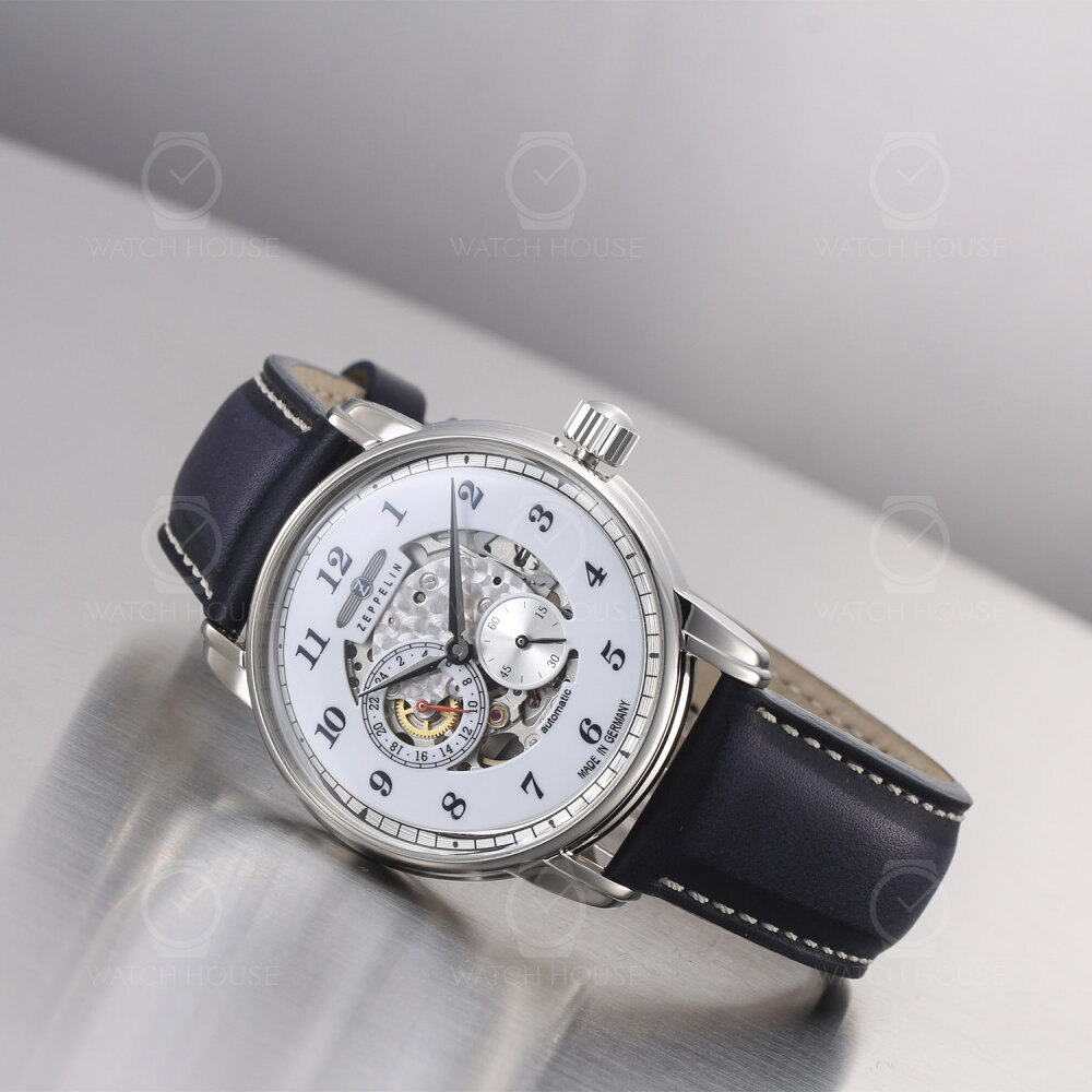 Zeppelin Automatikuhr New Captains Line 8658-3 Skelettiert