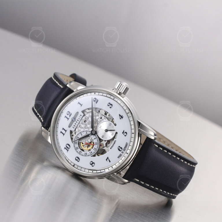 Zeppelin Automatikuhr New Captains Line 8658-3 Skeleton