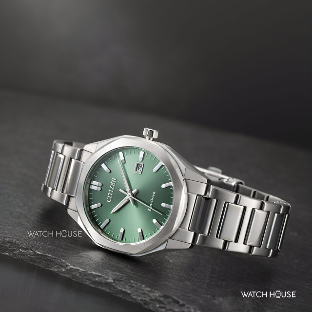 Citizen BM7620-83Y Eco-Drive Sports Octagon Men’s Watch Steel-Green