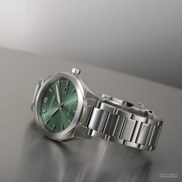 Citizen BM7620-83Y Eco-Drive Sports Octagon Men’s Watch Steel-Green