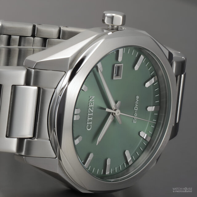 Citizen BM7620-83Y Eco-Drive Sports Octagon Men’s Watch Steel-Green