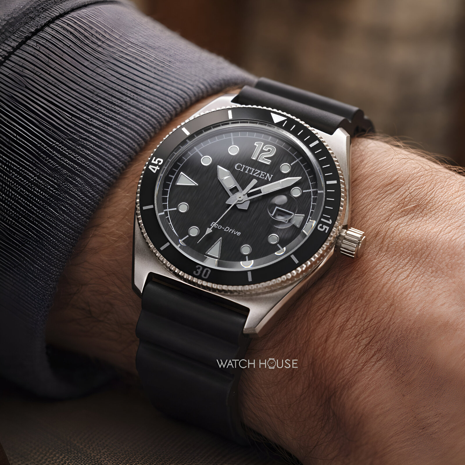 オッコ Citizen Marine Sports 43mm Eco Drive Men's Watch AW1889-00E