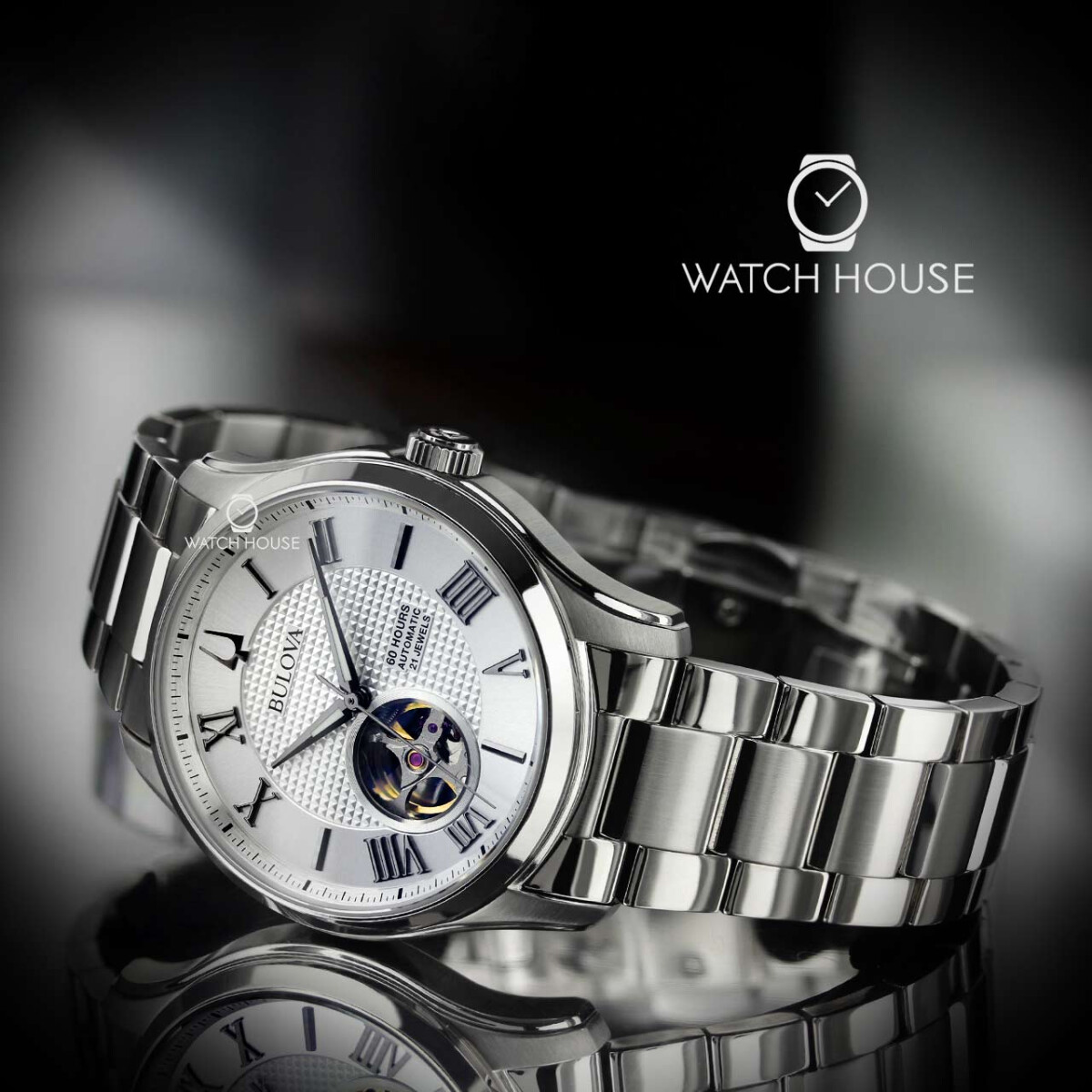 Bulova Classic 96A207 Men's Automatic Wristwatch with 60 Hours of Powe