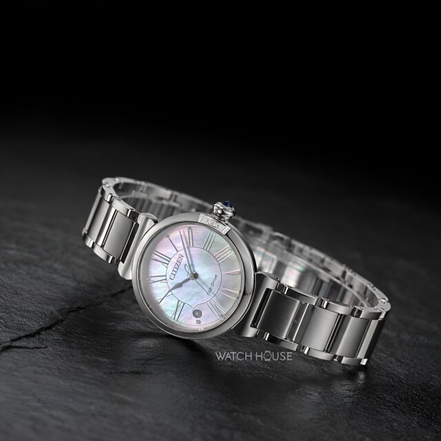 Citizen 5 Diamonds Mother-of-Pearl Eco-Drive EM1060-87Y...