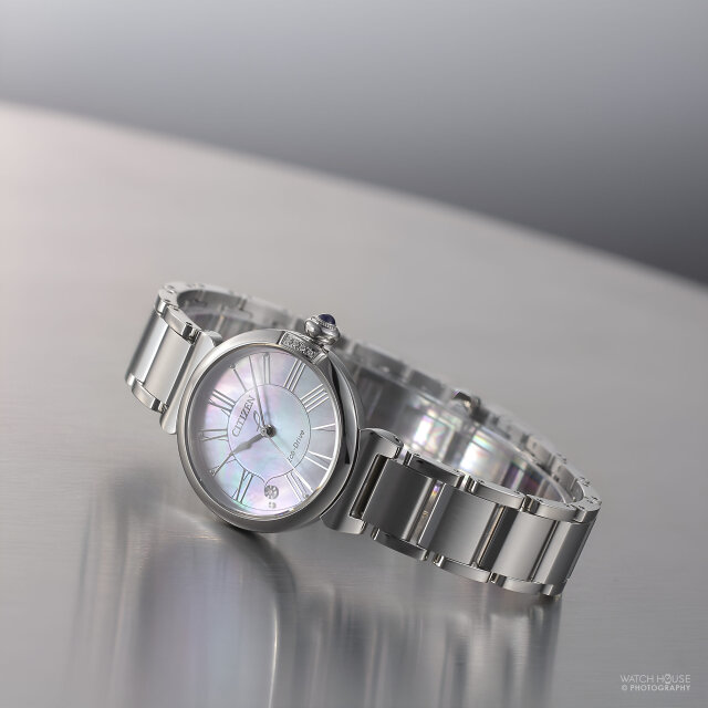 Citizen Damen 5 Diamanten Perlmutt Eco-Drive EM1060-87Y Stahl