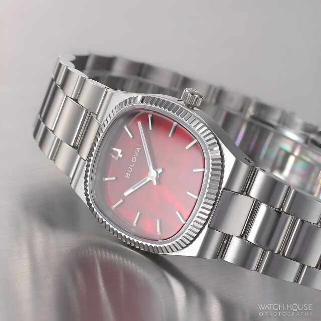Bulova Damenuhr Super Seville 96L354 Rotes Perlmutt