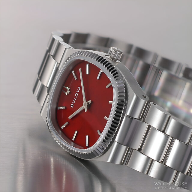 Bulova Damenuhr Super Seville 96L354 Rotes Perlmutt