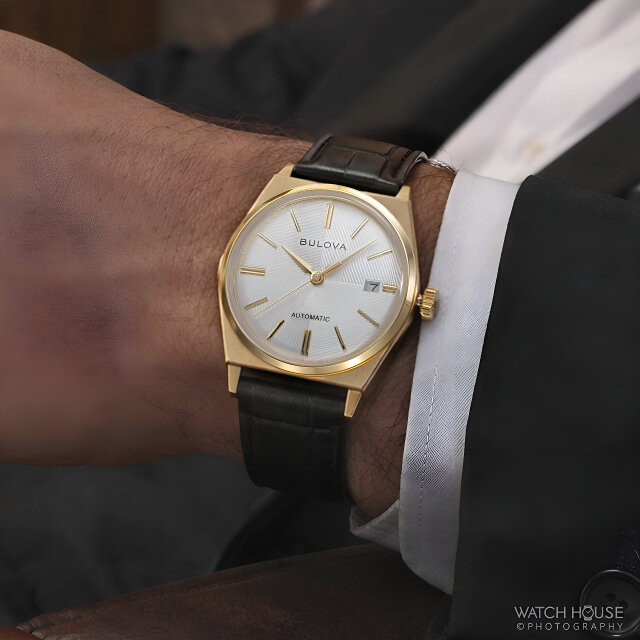 Bulova 97B243 Frank Sinatra automatic watch, gold