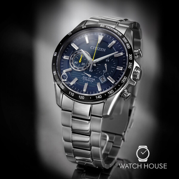 Citizen Mens Watch CA4444-82L Eco-Drive Titanium in blue