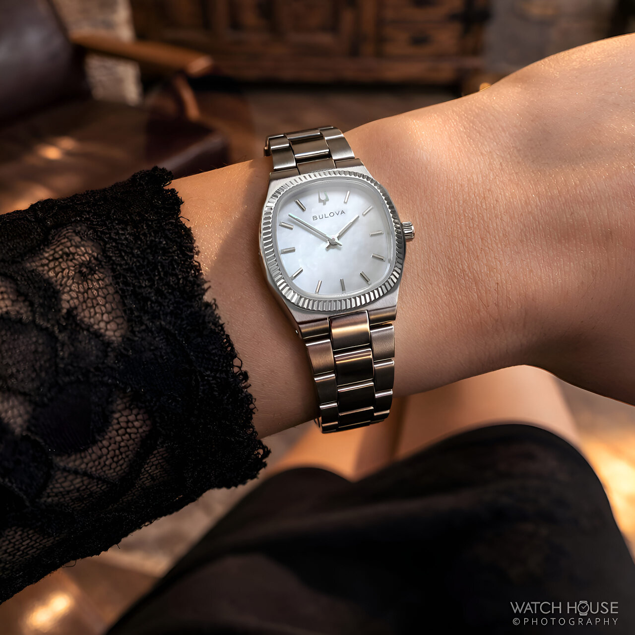 Bulova Damenuhr Super Seville 96L353 Perlmutt
