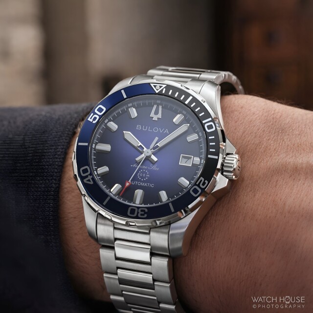 Bulova Marine Star Automatikuhr 98B466 Blau
