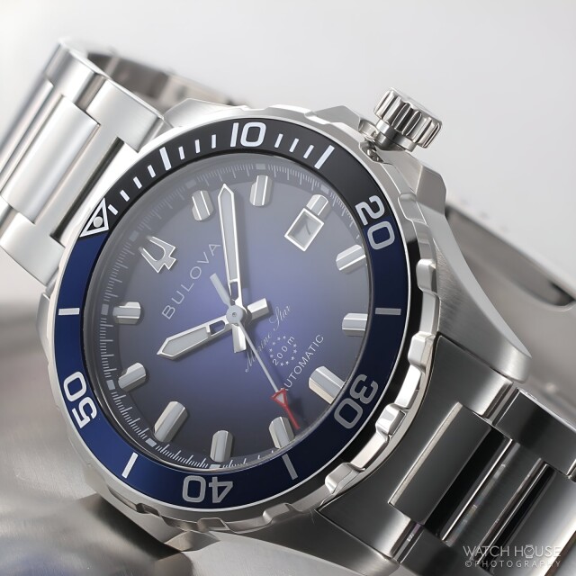 Bulova Marine Star Automatikuhr 98B466 Blau