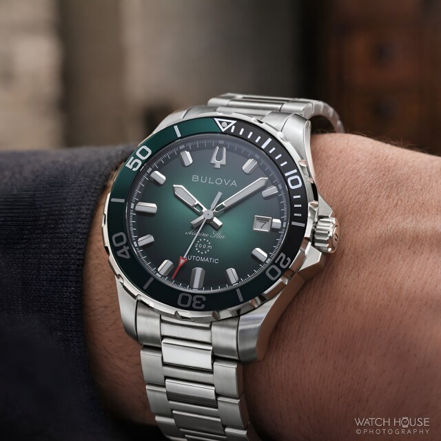 Bulova Marine Star Automatikuhr 98B471 Grün