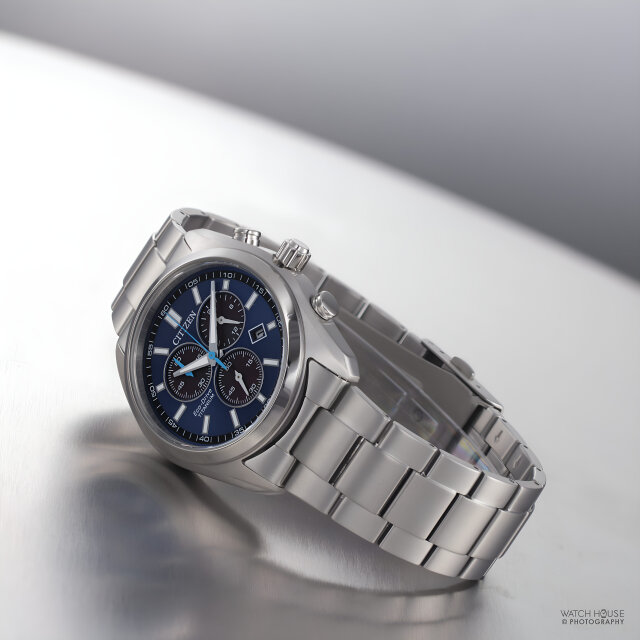 Citizen Eco Drive Mens Chronograph AT2590-59L Blue