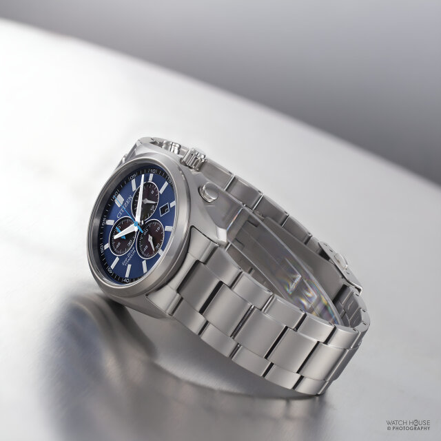 Citizen Eco Drive Mens Chronograph AT2590-59L Blue
