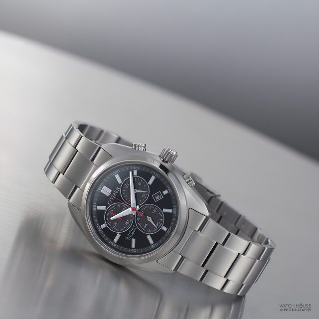 Citizen Eco Drive Mens Chronograph AT2590-59E Black