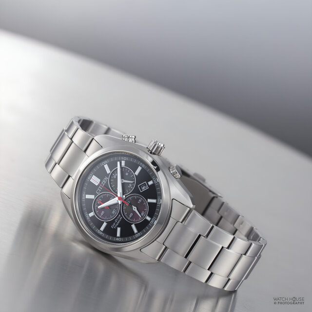 Citizen Eco Drive Mens Chronograph AT2590-59E Black