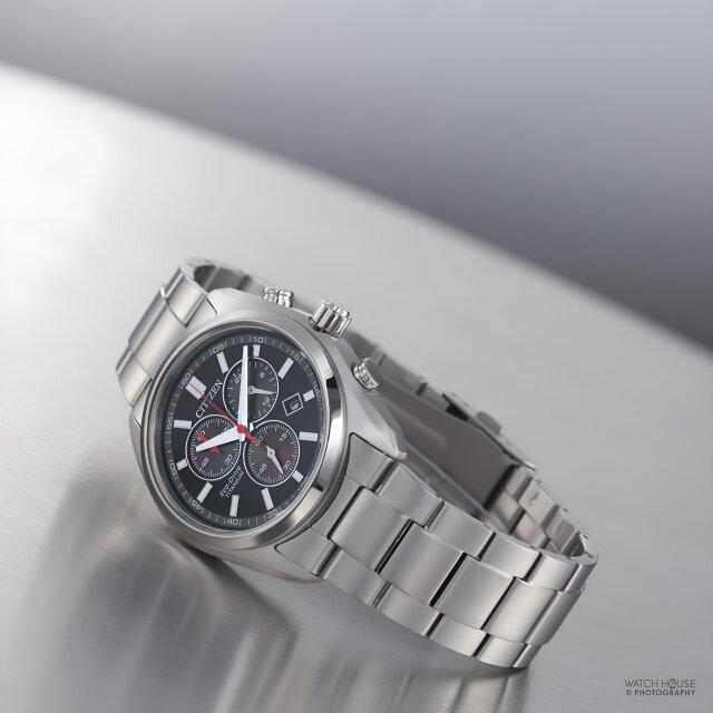 Citizen Eco Drive Herren Chronograph AT2590-59E Schwarz