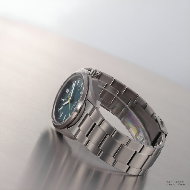 Citizen Eco-Drive mens watch Super Titanium AW1900-50X green