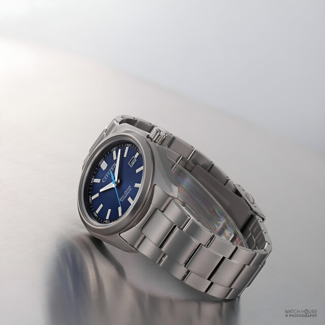 Citizen Eco-Drive mens watch Super Titanium AW1900-50L Blau