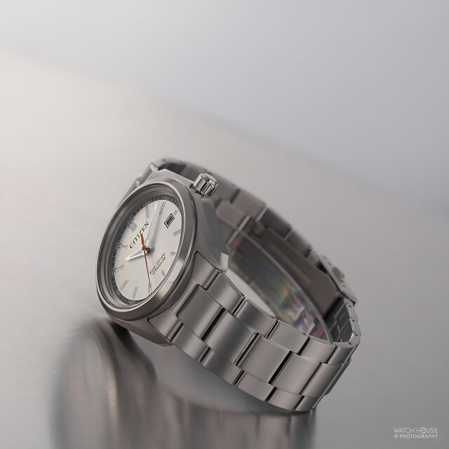 Citizen Eco-Drive mens watch Super Titanium AW1900-50A Silber