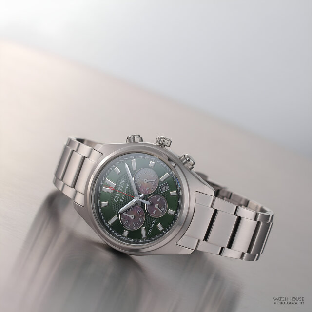 Citizen Eco Drive Mens Chronograph CA4750-51X Green