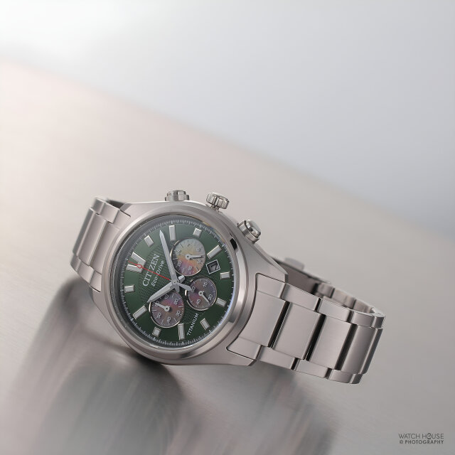 Citizen Eco Drive Herren Chronograph CA4750-51X Grün