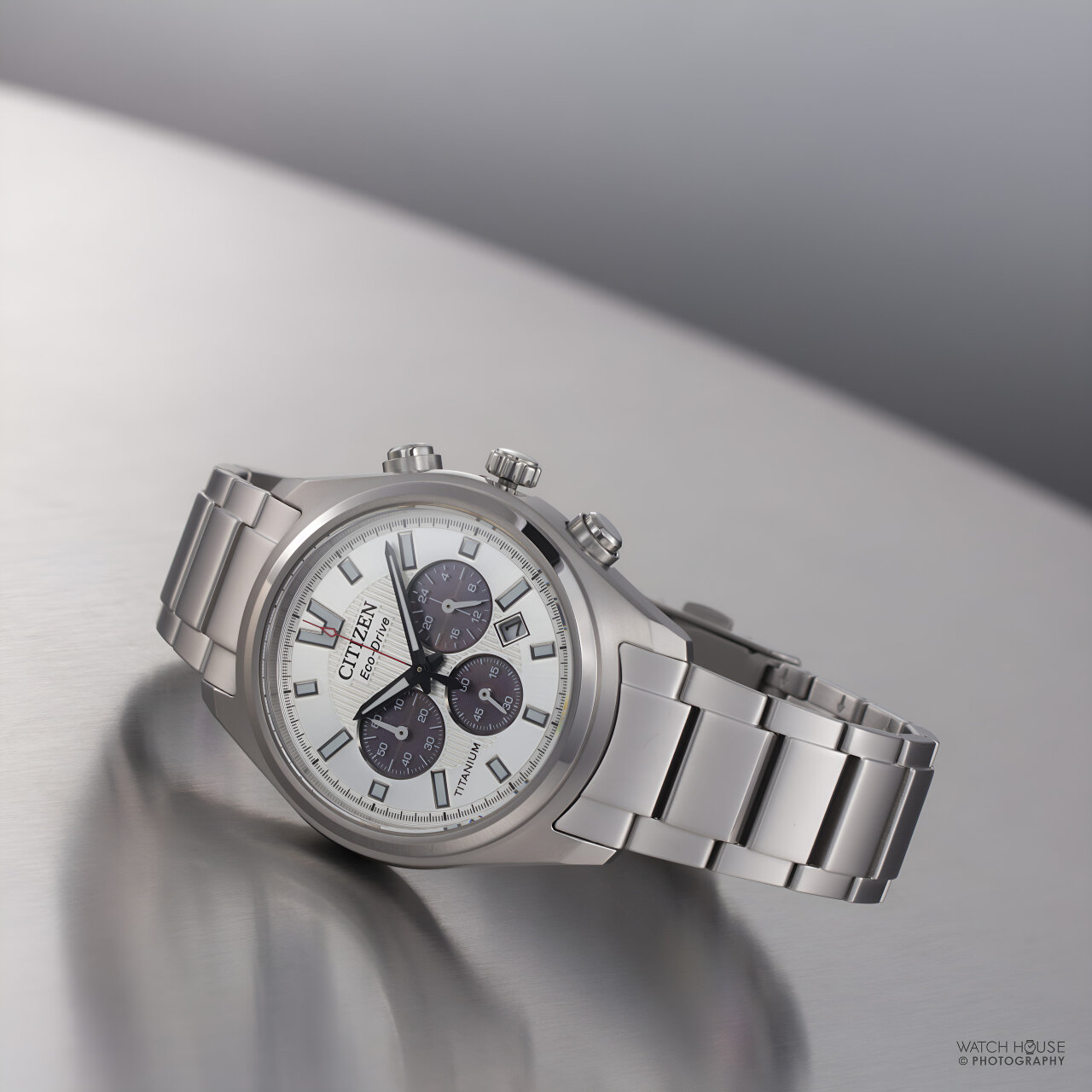 Citizen Eco Drive Mens Chronograph CA4750-51A Silver