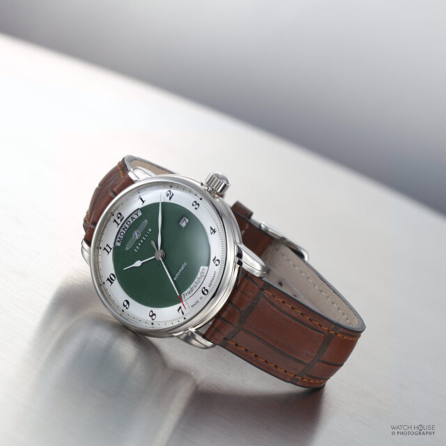 Zeppelin Friedrichshafen 8562-2 Herren Automatikuhr 8285 Grün