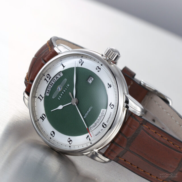 Zeppelin Friedrichshafen 8562-2 Herren Automatikuhr 8285 Grün