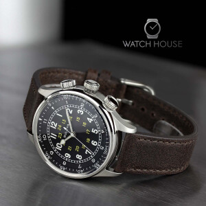 Bulova Classic 96A245 GMT Mens Automatik Pilot Watch