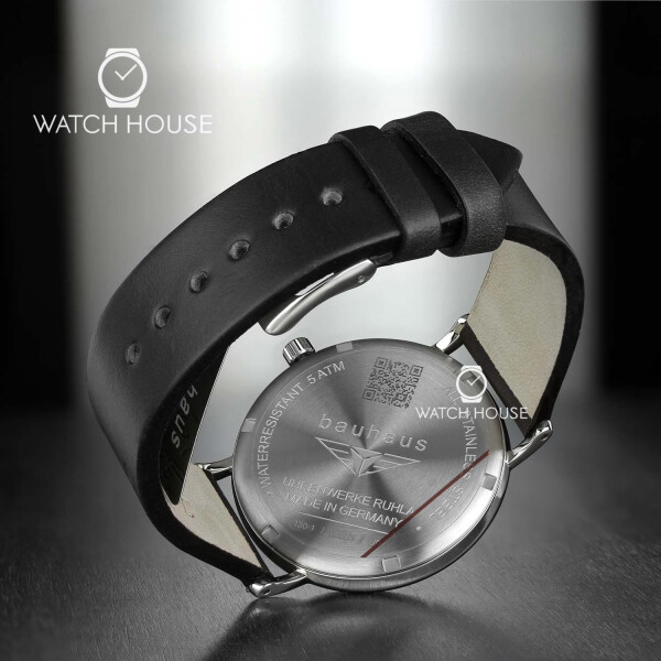 Herren Armbanduhr Quarz mit 2130-2 Bauhaus Stil Formschöne