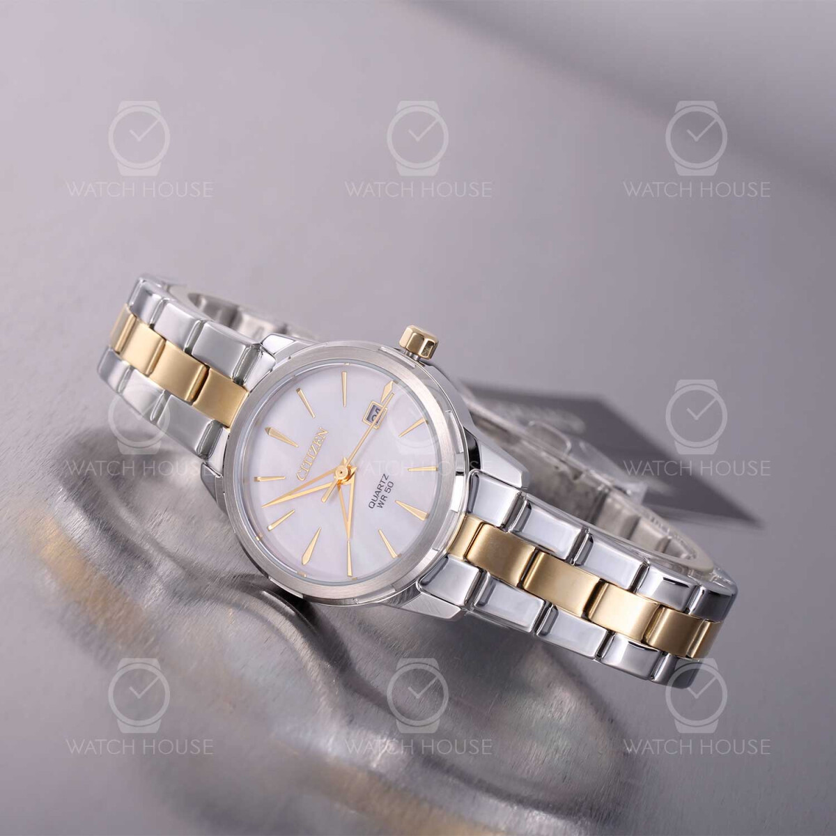 Citizen Basic Ladies Wristwatch EU6074-51D Quartz Twotone