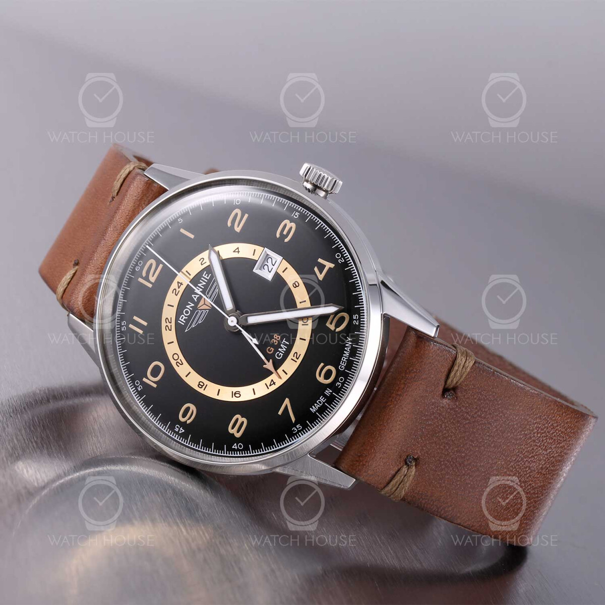 Iron Annie G38 GMT 5342-2 Herren Vintage Armbanduhr mit...