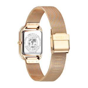 Citizen filigree ladies watch EM0493-85P in stainless steel and gold plated