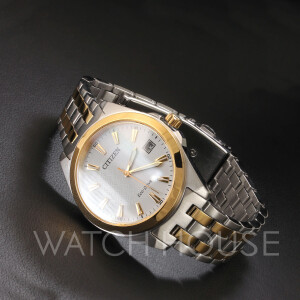 Citizen EO1214-82A Gold plated unisex wrist watch with Eco Drive