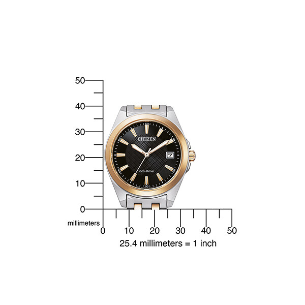 Citizen Unisex Eco Drive EO1213-85E in Bicolor und mit schwarzem Ziffe