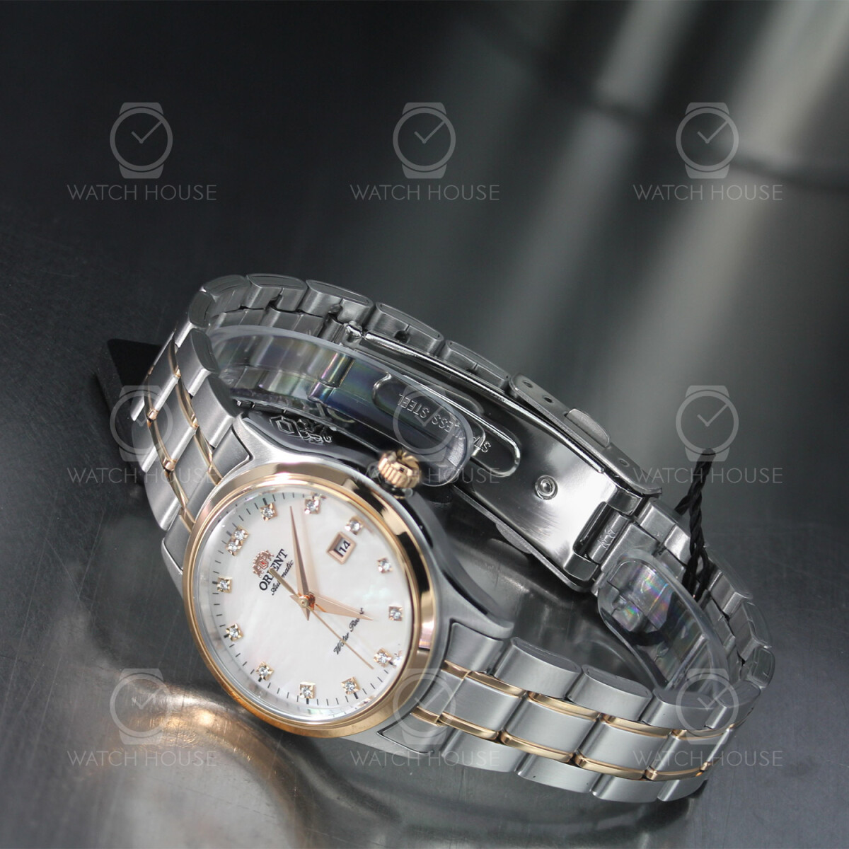 Orient Lady Automatic Rosegold Swarovski and mother Of Pearl FNR1Q001