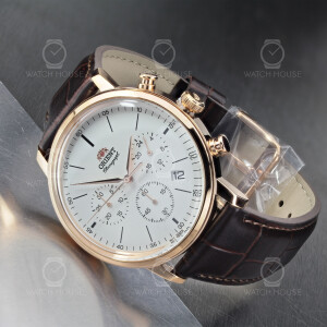 Orient Quarz Chronograph Classic Gold Leather RA-KV0403S10B Men
