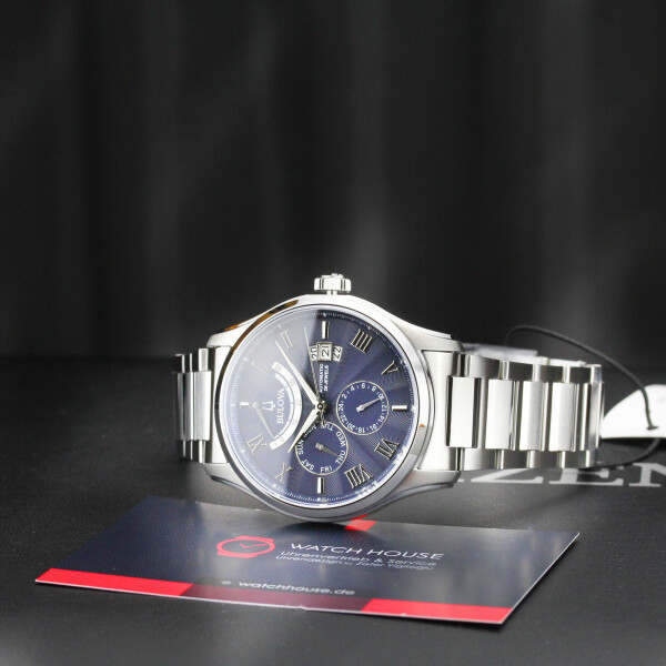 Bulova Wilton 96C147 automatic watch with power reserve indicator