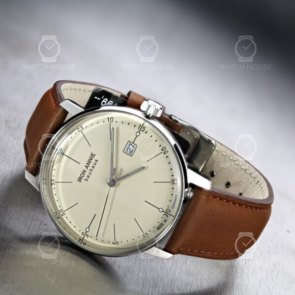 Iron Annie Mens Watch 5044-5 Bauhaus in ivory with domed glass
