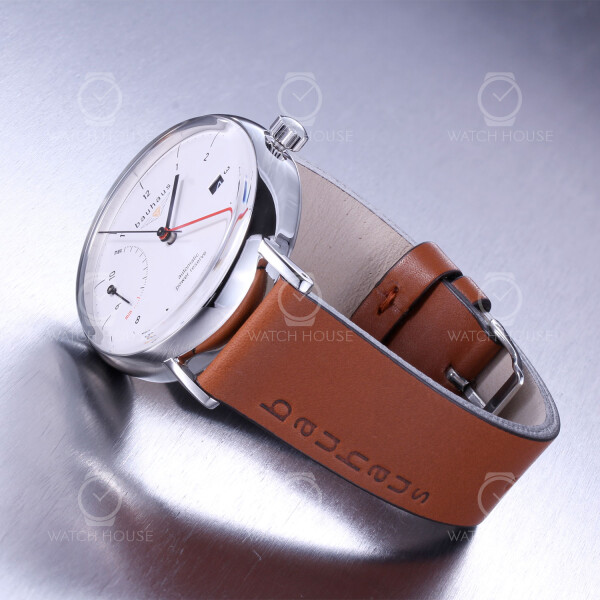 Bauhaus Silver - Automatic Mens Watch Reserve Display Power 2160-1