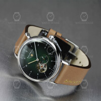 Bauhaus 2166-4 Mens Automatic Watch Open Heart comes in Brown/Green