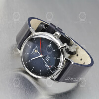 Bauhaus 2112-3 Solar Powered Mens Watch With Power Reserve Indicator In Darkblue