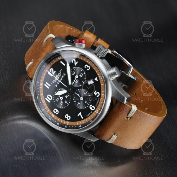 Iron Annie F13 Tempelhof Mens Chronograph 5688-5 Light Brown/Black