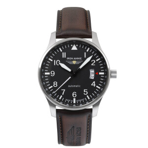 Iron Annie 5664-2 Mens Automatic Watch with Date and Leather Strap