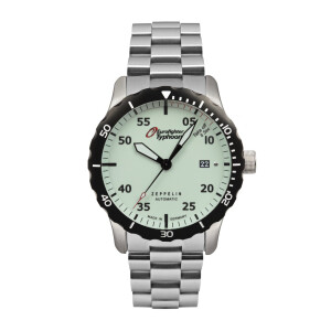 Zeppelin 7268M-5 mens automatic watch with date and metal...